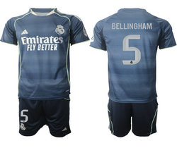 2025-26 Real Madrid #5 BELLINGHAM Away Soccer Club Jersey