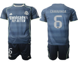 2025-26 Real Madrid #6 CAMAVINGA Away Soccer Club Jersey