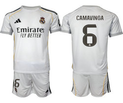 2025-26 Real Madrid #6 CAMAVINGA home Soccer Club Jersey