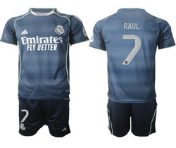 2025-26 Real Madrid #7 RAUL Away Soccer Club Jersey