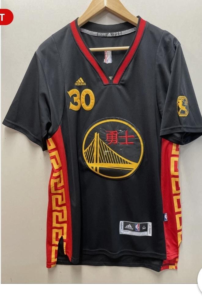 Adidas Golden State Warriors #30 Stephen Curry Black Short sleeve jersey