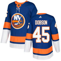 Adidas New York Islanders #45 Noah Dobson Royal Blue Home Authentic Stitched NHL Jersey