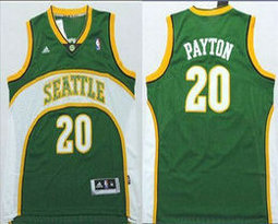 Adidas Seattle Sonics #20 Gary Payton Green RAuthentic Stitched NBA jersey