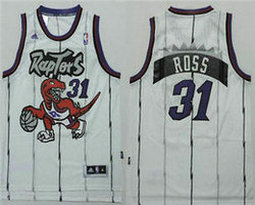 Adidas Toronto Raptors #31 Terrence Ross White Throwback New Authentic Stitched NBA Jersey