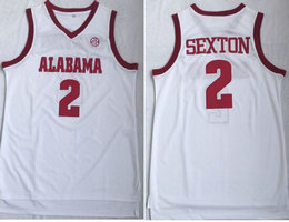 Alabama Crimson Tide #2 Collin Sexton White Basketball Jersey