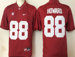 Alabama Crimson Tide #88 O.J Howard Red Authentic Stitched College Football Jersey