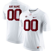 Alabama Crimson Tide Customize College White Authentic Stitched NCAA Jersey