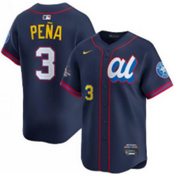 American League #3 Jeremy Pena Blue 2025 All-Star Baseball Jersey