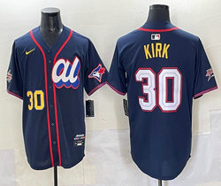American League #30 Alejandro Kirk Blue 2025 All-Star Baseball Jersey