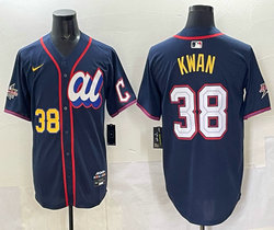 American League #38 Steven Kwan Navy 2025 All-Star Jersey