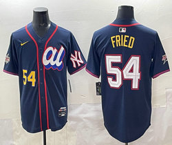 American League #54 Max Fried Blue 2025 All-Star Baseball Jersey
