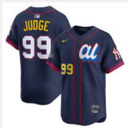 American League #99 Aaron Judge Blue 2025 All-Star Baseball Jersey