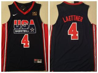 American dream ten team #4 Christian Leitner's blue Authentic Stitched USA Jersey