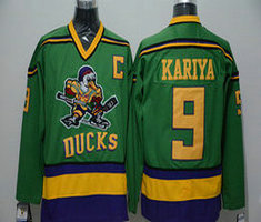 Anaheim Ducks #9 Paul Kariya Green CCM Throwback Authentic Stitched NHL jersey