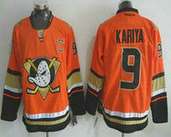 Anaheim Ducks #9 Paul Kariya Orange Reebok Jersey