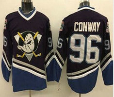 Anaheim Ducks #96 Charlie Conway Purple Stitched CCM Throwback NHL Jersey