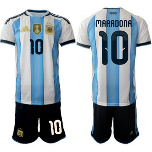 Argentina #10 Maradona home 2026 World Cup Soccer jersey