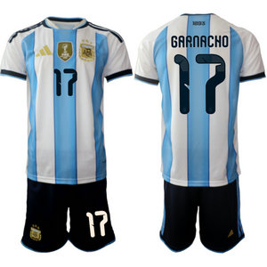 Argentina #17 Garnacho home 2026 World Cup Soccer jersey