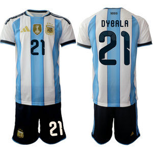Argentina #21 Dybala home 2026 World Cup Soccer jersey