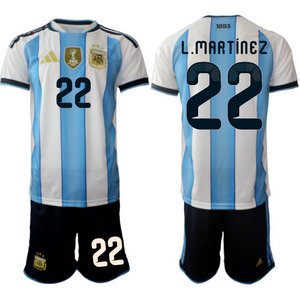 Argentina #22 L.Martinez home 2026 World Cup Soccer jersey