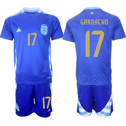 Argentina 2024-25 #17 GARNACHO Away Soccer Jersey