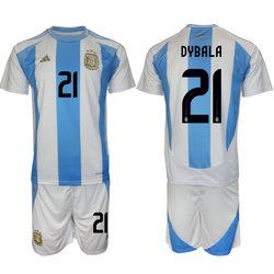 Argentina 2024-25 #21 DYBALA Home Soccer Jersey