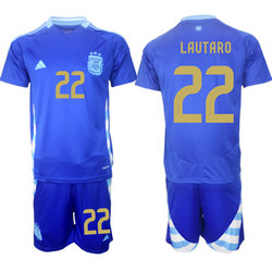Argentina 2024-25 #22 LAUTARO Away Soccer Jersey