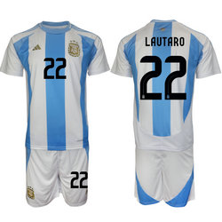 Argentina 2024-25 #22 LAUTARO Home Soccer Jersey