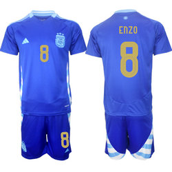 Argentina 2024-25 #8 ENZO Away Soccer Jersey