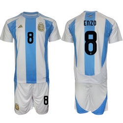 Argentina 2024-25 #8 ENZO Home Soccer Jersey