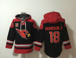 Arizona Cardinals #18 Marvin Harrison Jr Black Stitched Pullover NFL Hoodie