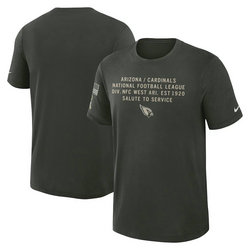 Arizona Cardinals Dark Green 2025 Salute To Service Sideline Slub Dri-FIT T-Shirt