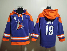 Arizona Coyotes #19 Shane Doan purple All Stitched Hooded Sweatshirt