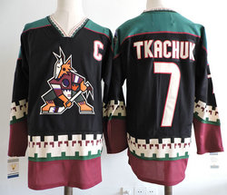 Arizona Coyotes #7 Keith Tkachuk Black Throwback Authentic Stitched NHL Jersey