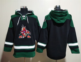Arizona Coyotes Blank Black All Stitched Hooded Sweatshirt
