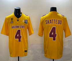 Arizona State Sun Devils #4 Cam Skattebo 2024 F.U.S.E. Maroon Pat Tillman Honoring Patch Stitched Jersey