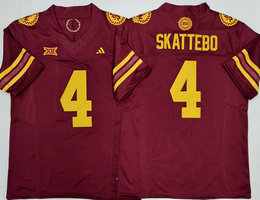 Arizona State Sun Devils #4 Cam Skattebo Special Red Stitched Football Jersey