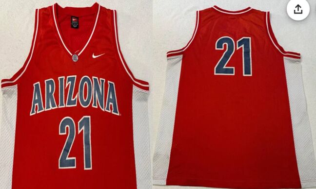 Arizona Wildcats #1 Love Red with name jersey