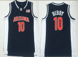 Arizona Wildcats #10 Mike Bibby Navy College Basketball Jersey