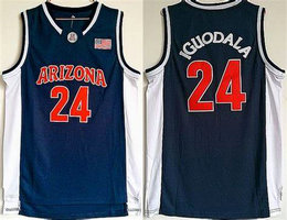 Arizona Wildcats #24 Andre Iguodala Navy College Basketball Jersey