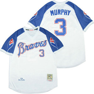 Atlanta Braves #1 Ozzie Albies White Pullover 1974 Throwback Authentic Stitched MLB Jersey