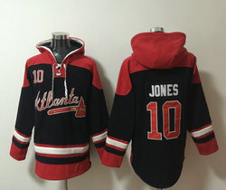 Atlanta Braves #10 Chipper Jones Black MLB Hoodie