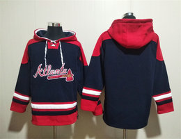 Atlanta Braves Blank Navy Stitched Hoodies