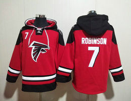 Atlanta Falcons #7 Younghoe Koo Red All Stitched Hooded Sweatshirt