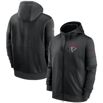 Atlanta Falcons Nike Black Sideline Impact Lockup Performance Full-Zip Hoodie
