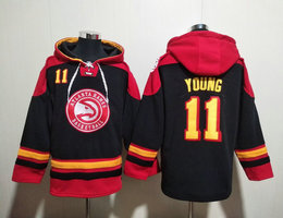 Atlanta Hawks #11 Trae Young Black Stitched Hoodies