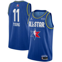 Atlanta Hawks #11 Trae Young Blue 2020 All star Authentic Stitched NBA Jersey
