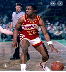 Atlanta Hawks #12 BATTLE Red Hardwood Classics jersey