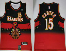 Atlanta Hawks #15 Vince Carter Red Game Throwback Stitched NBA Jersey