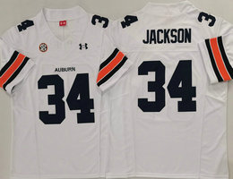 Auburn Tigers #34 Bo Jackson White Authentic Stitched NCAA Jersey